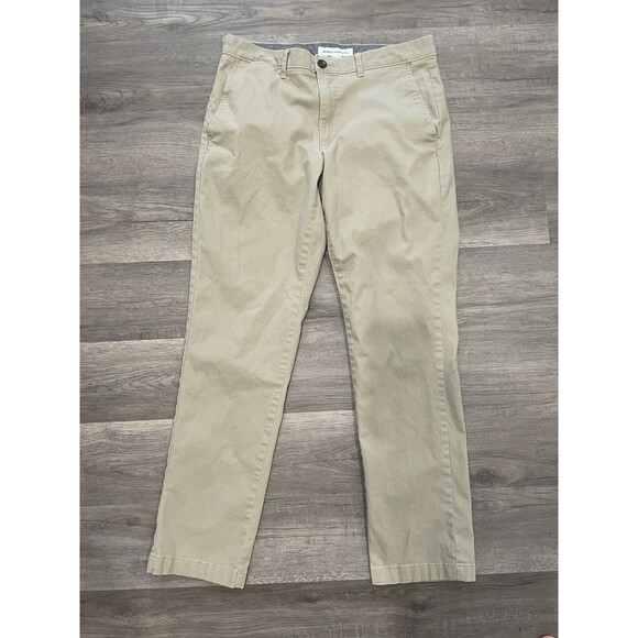 Amazon Essentials Men's Slim-Fit Chino Pant Khaki Brown 34W 32L Casual Stretch - Picture 1 of 5